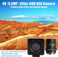 Svpro 4K Webkamera Számítógéphez - 8MP Sony Szenzor, 5X Optikai Zoom, Manuális Fókusz, Széles Látószög, USB Csatlakozás Zoom/Skype/YouTube K 2