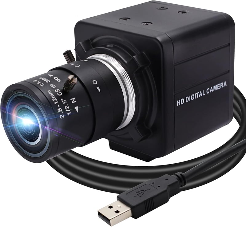 Svpro 4K Webkamera Számítógéphez - 8MP Sony Szenzor, 5X Optikai Zoom, Manuális Fókusz, Széles Látószög, USB Csatlakozás Zoom/Skype/YouTube K
