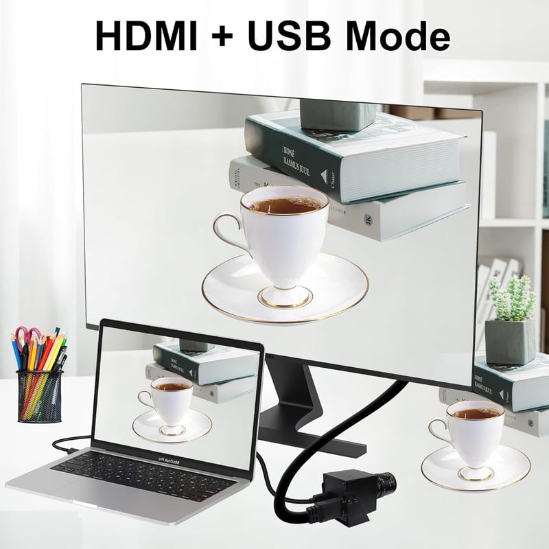 Svpro 4K Webkamera USB és HDMI Kimenettel - Manuális Zoom 2.8-12mm CS Objektívvel, IMX415 CMOS Szenzor, Közeli Fotózáshoz, Élő Közvetítéshez
