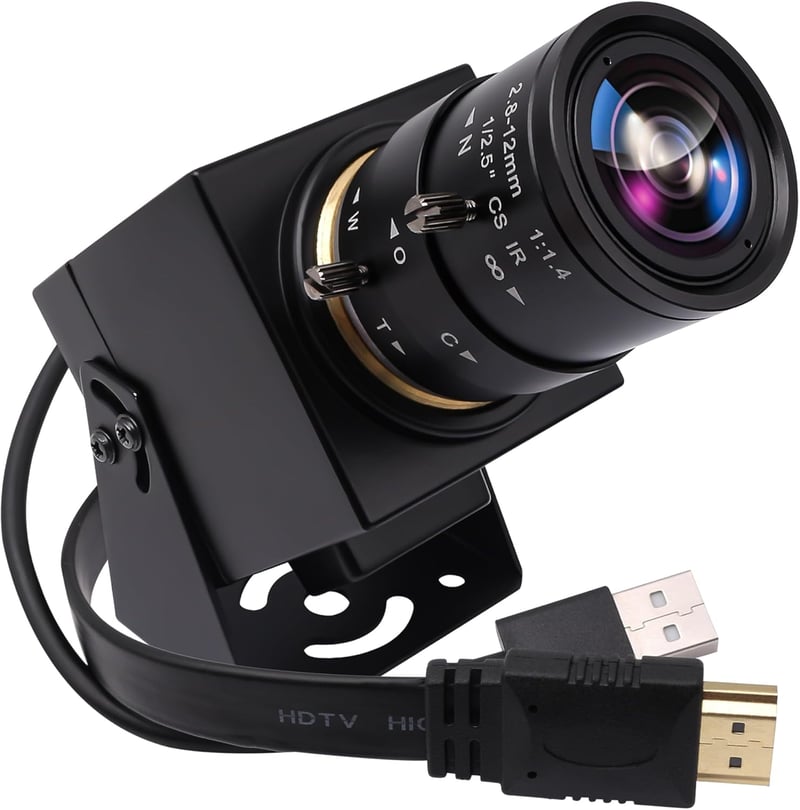 Svpro 4K Webkamera USB és HDMI Kimenettel - Manuális Zoom 2.8-12mm CS Objektívvel, IMX415 CMOS Szenzor, Közeli Fotózáshoz, Élő Közvetítéshez