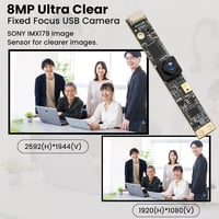 Svpro 8MP USB Kameramodul Mikrofonnal - 105° Széles Látószögű 4K Webkamera Fix Fókusszal Lézergravírozáshoz, PC, Raspberry Pi Kompatibilis 8