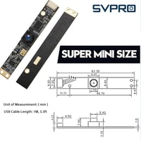 Svpro 8MP USB Kameramodul Mikrofonnal - 105° Széles Látószögű 4K Webkamera Fix Fókusszal Lézergravírozáshoz, PC, Raspberry Pi Kompatibilis 7