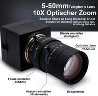 Svpro 8MP USB Webkamera 5-50mm Manuális Zoom Objektívvel, Sony IMX179 Szenzor, 2448P Felbontás, Windows/Linux/Mac Kompatibilis, Ipari és Orv 3