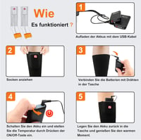 Svpro Akkumulátoros Fűtött Zokni, Elektromos Meleg Téli Zokni Férfiaknak és Nőknek 5