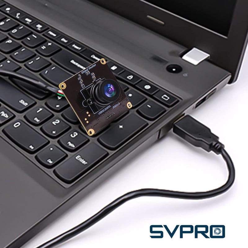 Svpro Global Shutter USB Kamera Modul - 90fps Nagysebességű Webkamera 2MP AR0234 Torzításmentes M12 Lencsével, 1920x1200 Felbontás Számítógé