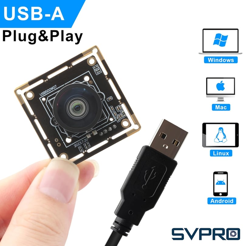 Svpro Jeston Nano 5MP 30FPS USB kamera modul M12 120° széles látószög webcam - 5MP-H120 M12 (HFOV 118°)