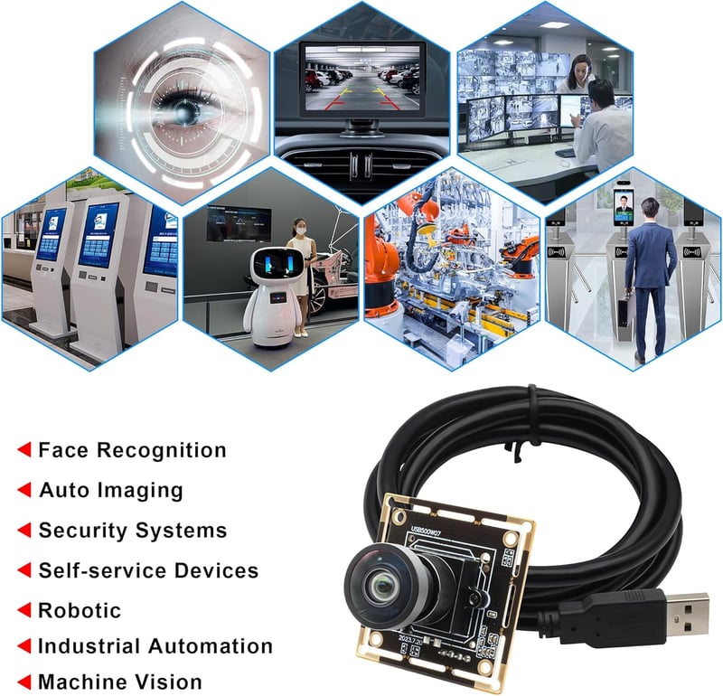 Svpro Jeston Nano 5MP 30FPS USB kamera modul M12 120° széles látószög webcam - 5MP-H120 M12 (HFOV 118°)