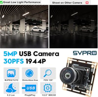 Svpro Jeston Nano 5MP 30FPS USB kamera modul M12 120° széles látószög webcam - 5MP-H120 M12 (HFOV 118°) 5