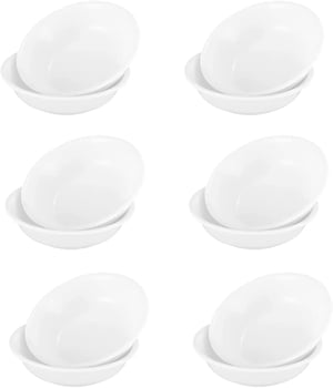 SVUPUE set okruglih posudica za umake, mini PVC zdjelice za desert - bijele - 12 komada