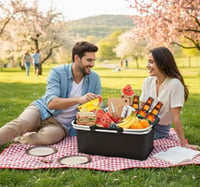 Geantă frigorifică pliabilă SVUPUE pentru cumpărături, cu mânere căptușite, pentru picnic și călătorii, 30 litri, negru, 1 buc. 6