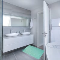 SVUPUE Zuhanykád alátét 48 x 48 cm csúszásmentes tapadókorongos PVC masszírozó négyzetes Mars Green színű 7