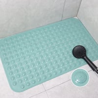 SVUPUE Zuhanykád alátét 48 x 48 cm csúszásmentes tapadókorongos PVC masszírozó négyzetes Mars Green színű 3