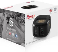 Swan 2,5 literes mélysütő ablakkal, 1800W, hőmérséklet szabályozás, fekete 6