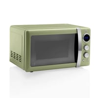 Cuptor cu microunde digital Swan Retro SM22030GNEU 20L, 800W, 5 niveluri de putere, decongelare, temporizator 60 minute, platan rotativ 27 cm, design vintage, verde 5