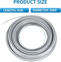 SWAWIS 3.0mm x 41m Acélhuzal Fűkasza Damil Fűnyíró Szál Kerthez 3