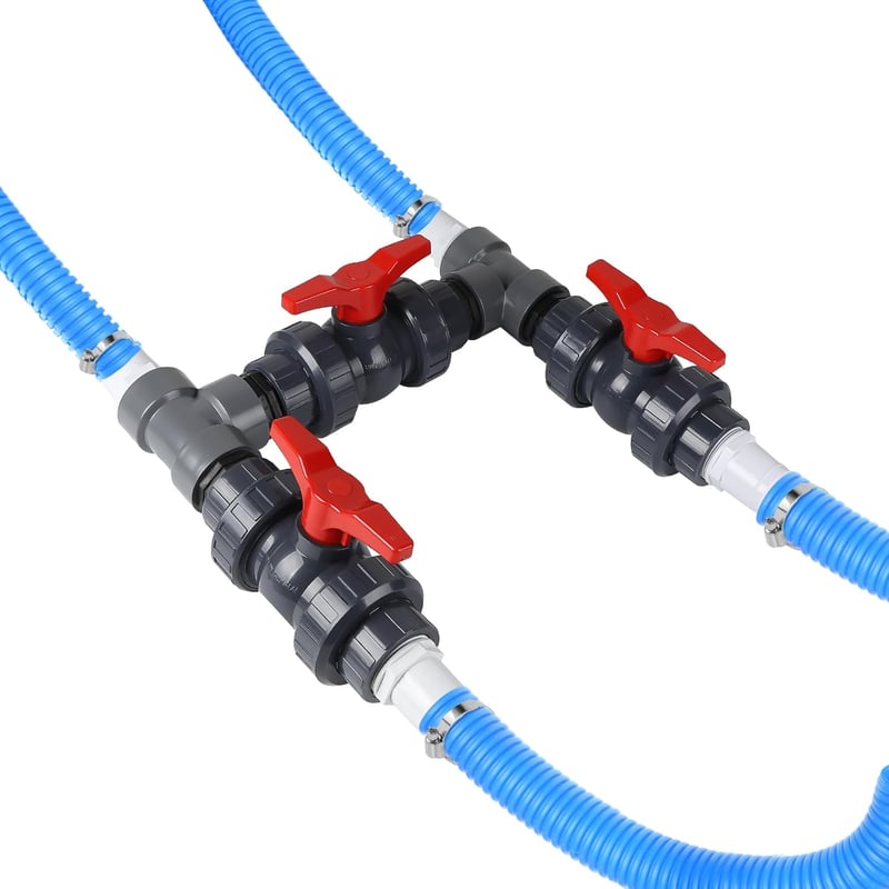 SWAWIS 50mm Medence Bypass Szett Hőszivattyú Csatlakozás Fűtésszabályozás
