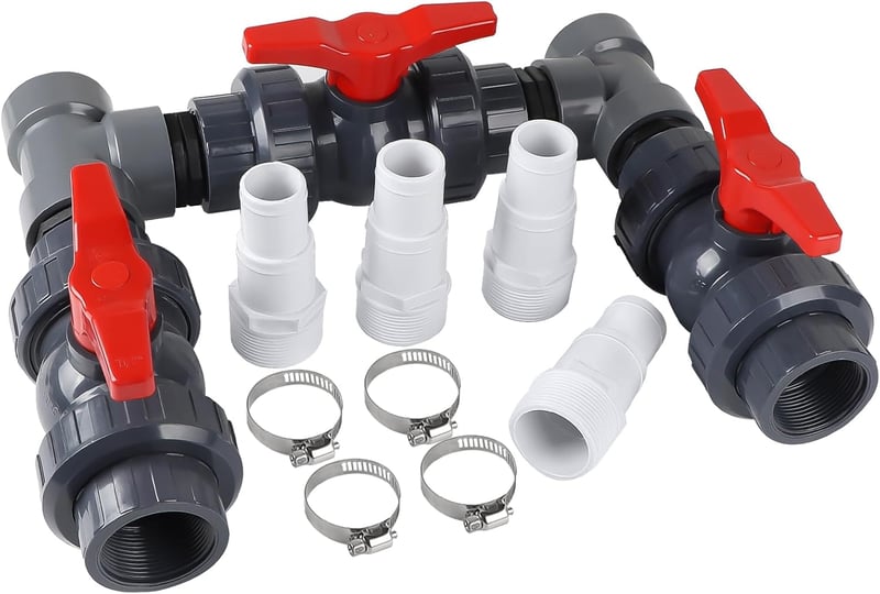 SWAWIS 50mm Medence Bypass Szett Hőszivattyú Csatlakozás Fűtésszabályozás