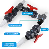 SWAWIS 50mm Medence Bypass Szett Hőszivattyú Csatlakozás Fűtésszabályozás 4