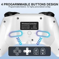 SWCTIM bežični kontroler za Xbox, kompatibilan s Xbox One, Xbox Series X/S, Xbox One X/S - bijeli gamepad 3
