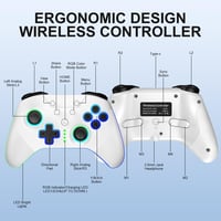 SWCTIM bežični kontroler za Xbox, kompatibilan s Xbox One, Xbox Series X/S, Xbox One X/S - bijeli gamepad 7