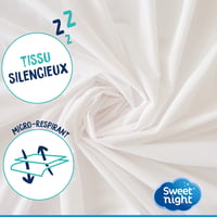 Sweet Night zaštita za madrac 2 x 90 x 200 cm, vodootporna i mikro-prozračna, za TPR podesive krevete, periva na 90 °C, mekana i bešumna 5