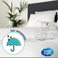 Sweet Night zaštita za madrac 2 x 90 x 200 cm, vodootporna i mikro-prozračna, za TPR podesive krevete, periva na 90 °C, mekana i bešumna 3