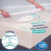 Sweet Night zaštita za madrac 2 x 90 x 200 cm, vodootporna i mikro-prozračna, za TPR podesive krevete, periva na 90 °C, mekana i bešumna 7