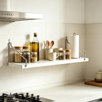 Set 2 Polițe de Perete Flotante SweetButify, Fără Găurire, 60x15 cm, Rafturi Decorative Albe pentru Perete 8