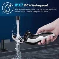 SweetLF Elektromos Borotva Férfiaknak 4D Forgófejes IPX7 Vízálló Száraz Nedves Borotválkozás Szakállvágó LED Kijelző 4