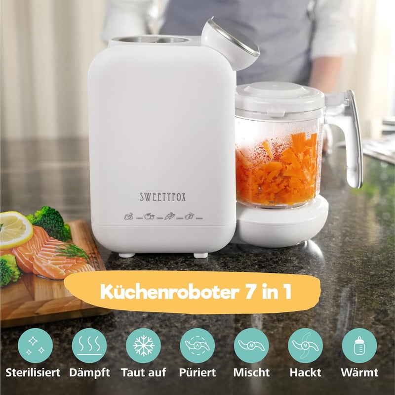 Sweety Fox 7 funkciós bébiétel készítő gőzölő mixer sterilizáló