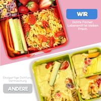 Sweety Fox Dinoszauruszos Uzsonnás Doboz Gyerekeknek - Szivárgásmentes Bento Box 3-12 Éveseknek, Mosogatógépben Mosható, BPA-mentes, Kék 5
