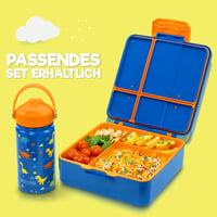 Sweety Fox Dinoszauruszos Uzsonnás Doboz Gyerekeknek - Szivárgásmentes Bento Box 3-12 Éveseknek, Mosogatógépben Mosható, BPA-mentes, Kék 7