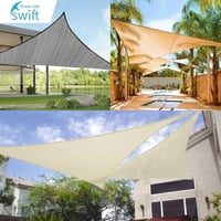 Swift 4x5m Vízálló Napvédő Ponyvavászon UV Védelem Terasz Erkély Kert Szürke 7