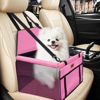 SWIHELP Husă auto de protecție pentru animale de companie, geantă de transport lavabilă și sigură pentru câini și pisici, cu buzunar cu fermoar 1