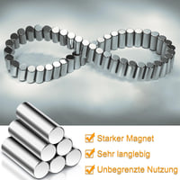 Swihorab 15 db Erős Neodímium Mágnes 10x10 mm Ezüst Tábla Hűtőszekrény 5