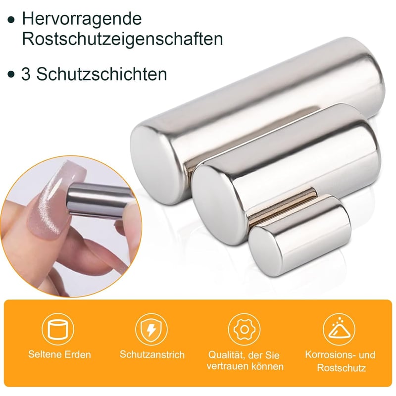 Swihorab 15 db Erős Neodímium Mágnes 10x10 mm Ezüst Tábla Hűtőszekrény
