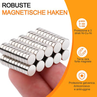Swihorab 250db Erős Neodímium Mágnes 3x1mm Hűtőmágnes Táblához Kézimunkához 6