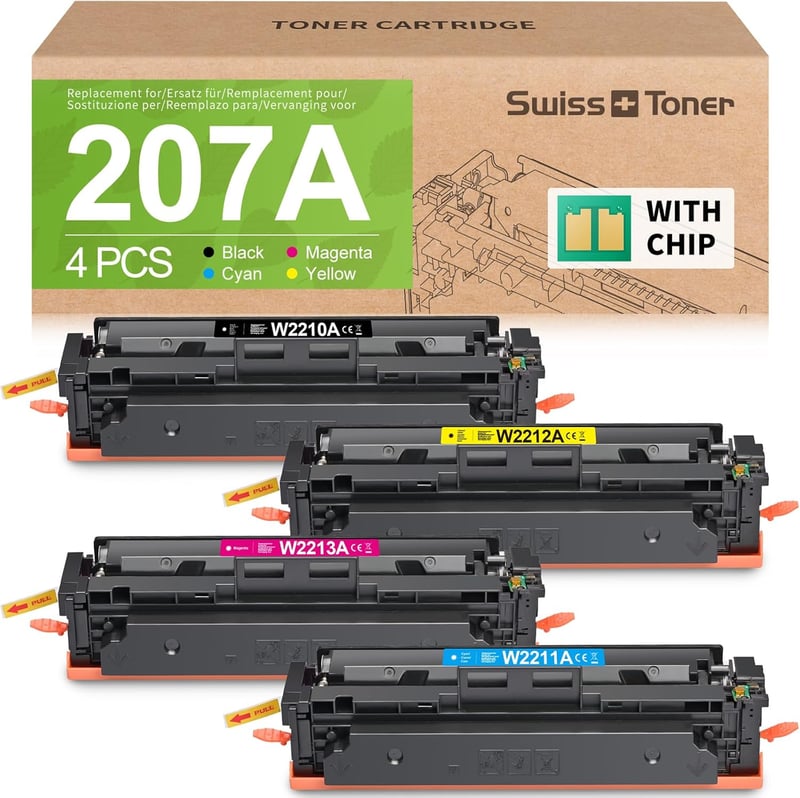 Swiss Toner HP 207A kompatibilis toner szett chippes, 4 db (W2210A-W2213A)