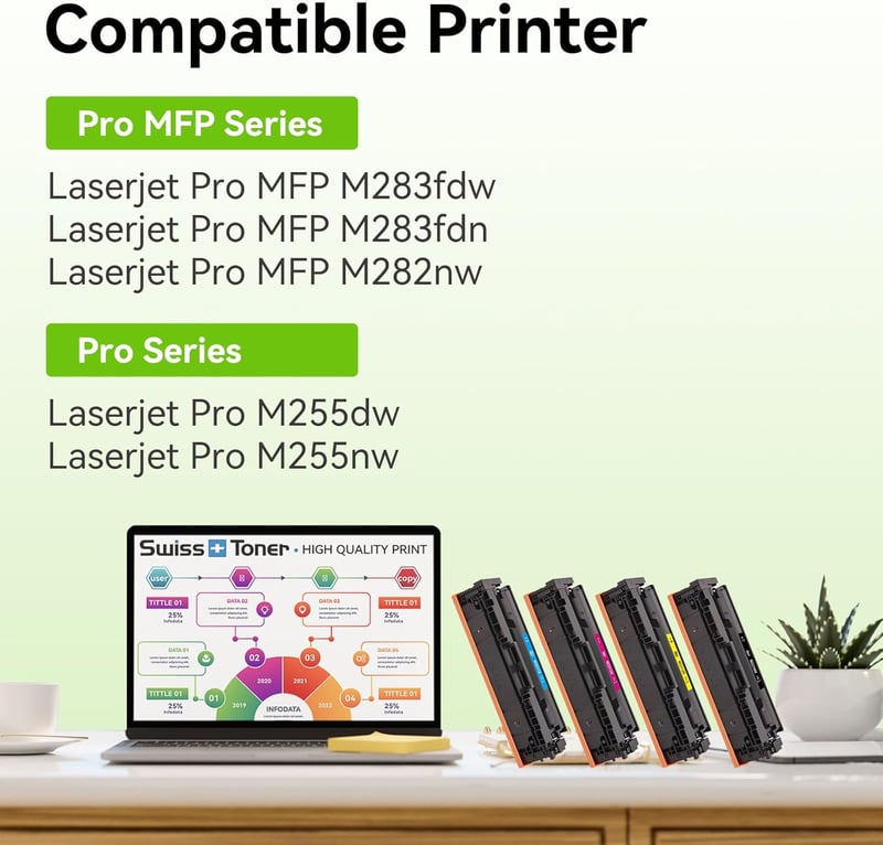 Swiss Toner 207X Kompatibilis HP Color LaserJet Pro M283fdw Fekete Toner