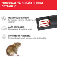 SWISSINNO PRO SuperCat Pasca na hraboše a poľné myši – Tunelová úderová pasca, citlivý spúšťač, jednoduché nastavenie, opakovane použiteľná – 1 7