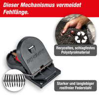 Capcană pentru șoareci SWISSINNO SuperCat PRO – 2 capcane cu momeală și 2 seringi cu momeală – Eficientă și reutilizabilă – Pentru utilizare în interior și exterior 4