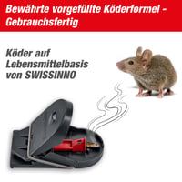 Capcană pentru șoareci SWISSINNO SuperCat PRO – 2 capcane cu momeală și 2 seringi cu momeală – Eficientă și reutilizabilă – Pentru utilizare în interior și exterior 2