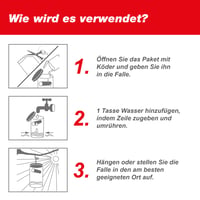 Capcană reutilizabilă pentru viespi SWISSINNO cu momeală, pentru utilizare la exterior 7