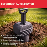 SWISSINNO Vole Trap PRO SuperCat Capcană pentru șoareci de câmp și cârtițe cu kit de accesorii - Capcană eficientă împotriva șoarecilor de câmp și a cârtițelor comune, declanșator patentat, sigură, reutilizabilă, 1 buc. capcană + 1 buc. kit 6