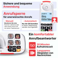 Bezdrôtový stolný telefón Swissvoice Xtra 2355 DECT – veľké tlačidlá, záznamník, Audio Boost, kompatibilný s načúvacími prístrojmi, blokovanie hovorov 4