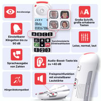 Bezdrôtový stolný telefón Swissvoice Xtra 2355 DECT – veľké tlačidlá, záznamník, Audio Boost, kompatibilný s načúvacími prístrojmi, blokovanie hovorov 5