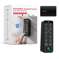Inteligentná klávesnica na dvere SwitchBot Smart Keypad Touch, bezkľúčový prístup pomocou odtlačkov prstov, vodoodolnosť IP65, podpora virtuálnych hesiel, zabezpečenie domácnosti 1