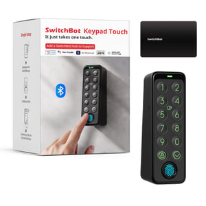 SwitchBot Keypad Touch pametna tipkovnica s otključavanjem otiskom prsta bez ključa, IP65 vodootpornost, podrška za virtualnu lozinku, Alexa i Google