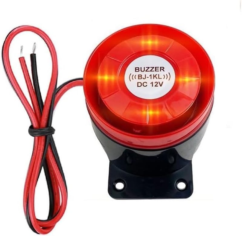 Switian 12V Vezetékes Mini Sziréna 120dB Biztonsági Riasztó Fény Hanggal