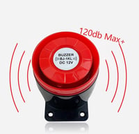 Switian 12V Vezetékes Mini Sziréna 120dB Biztonsági Riasztó Fény Hanggal 2